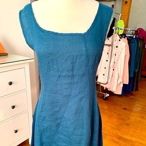 Teal asymmetrical Donna M tunic.
